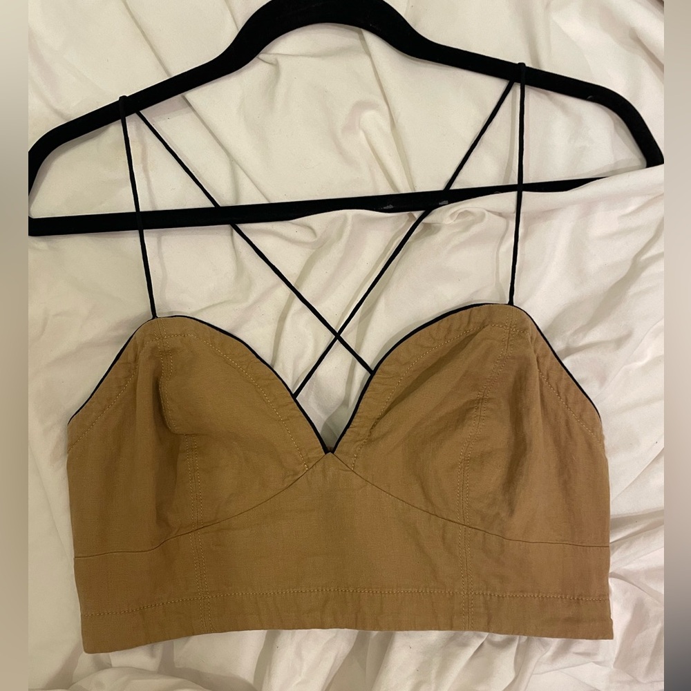 Anthropologie Maeve Corset Crop Top